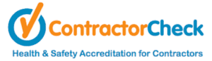 We are a Contractor Check Health and Safety Compliant Accredited Member - certification badge